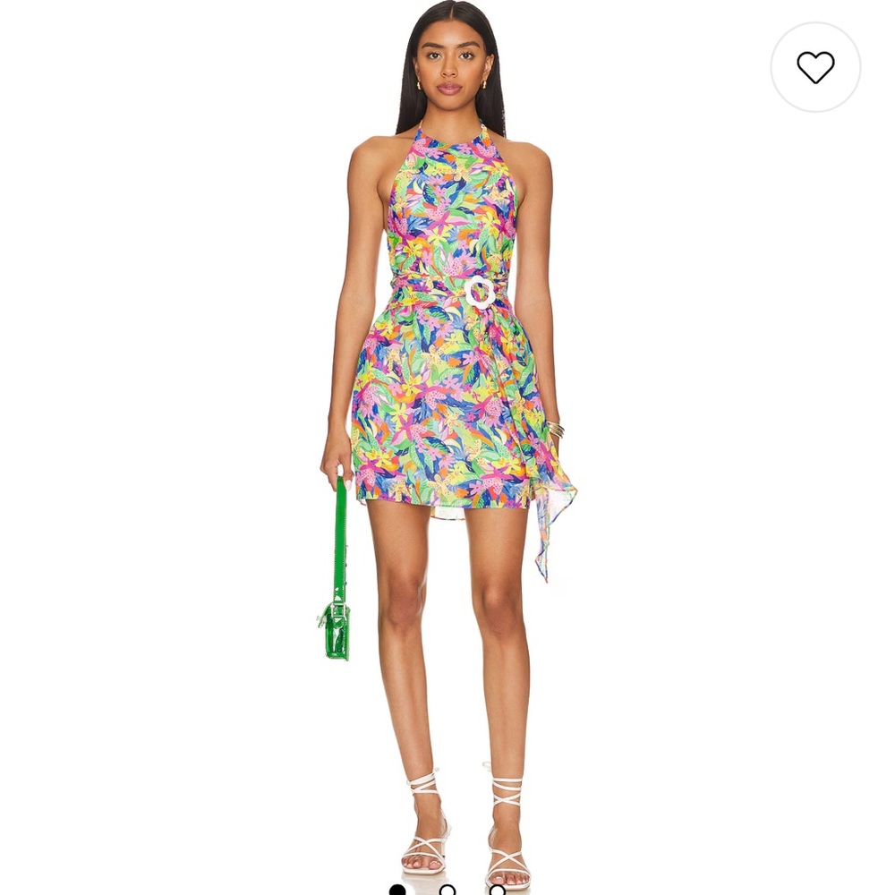 Amanda Uprichard Multicolor Halter Mini Dress